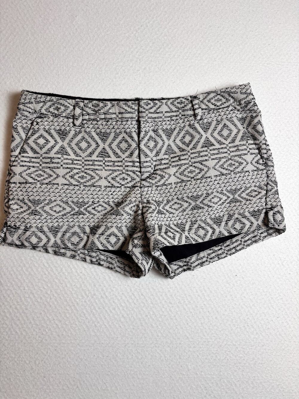 Merona Womens Aztec Casual Beach Summer Micro Shorts Size 10 100% Cotton